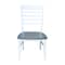 International Concepts Set of 2 Cosmo Roma Chairs, White/Heather gray C05-310P - alternate 3
